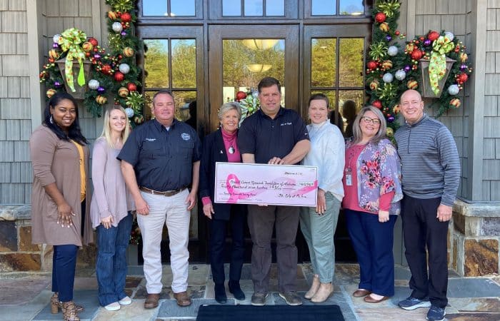 Calera Goes Pink Check Presenation With City Of Calera